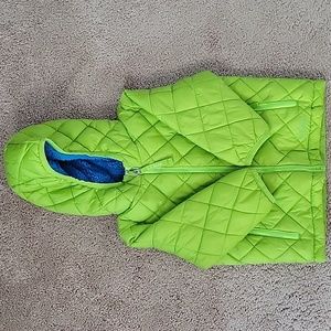 L.L. Bean neon green toddler coat